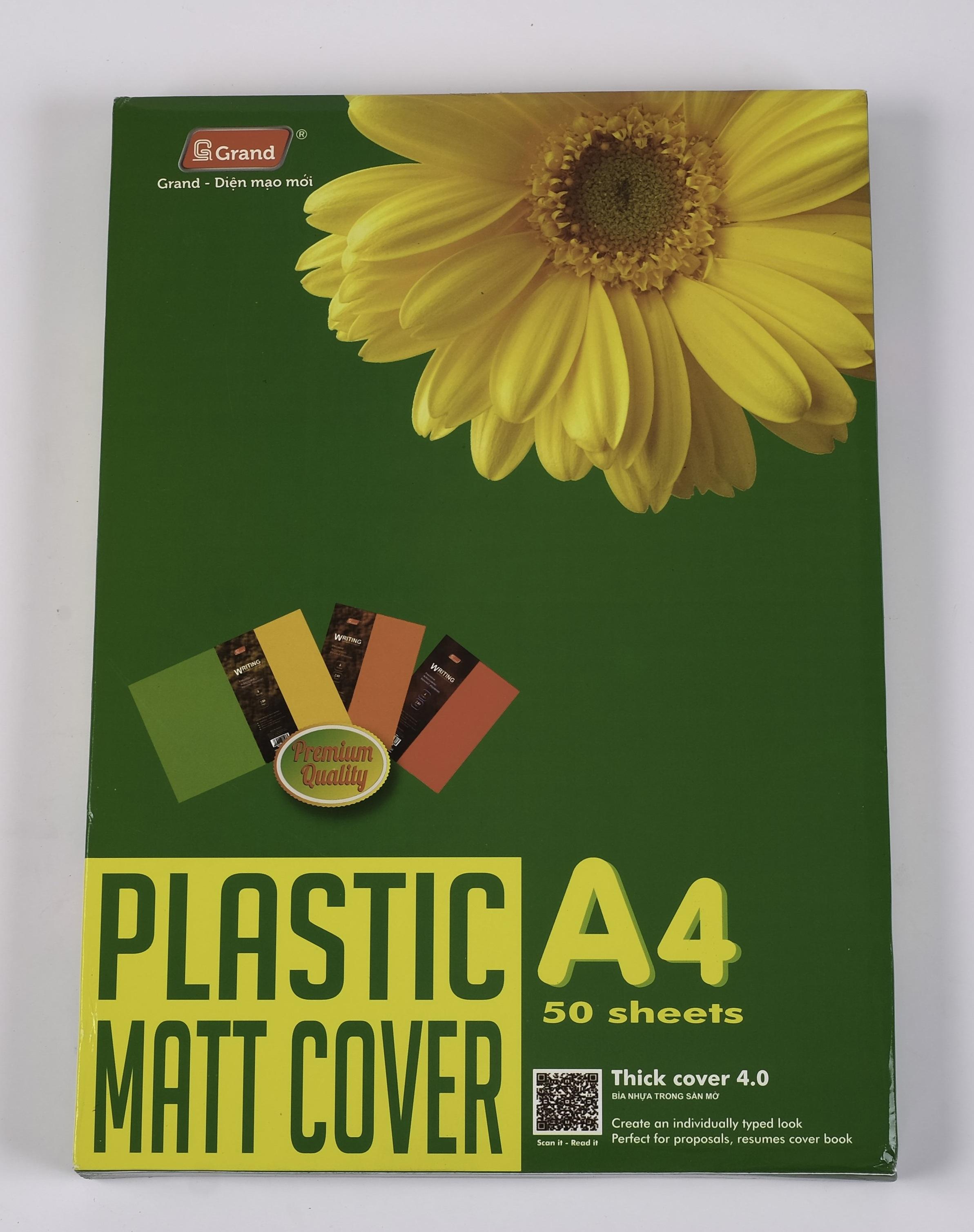 Bìa nhựa sần đóng sách Pgrand A4 Plastic cover