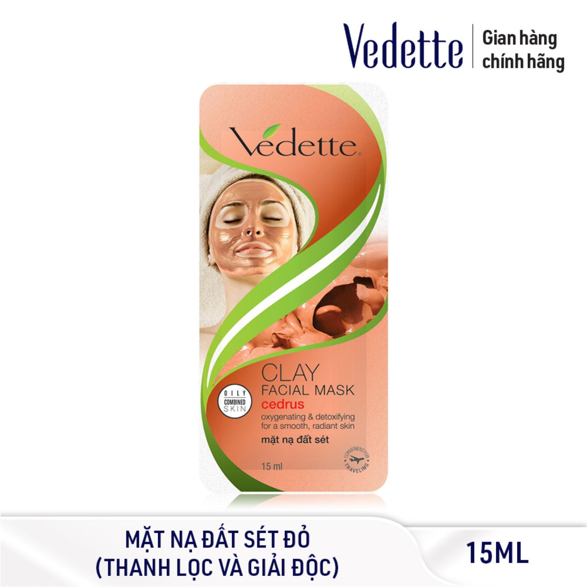 Mặt nạ đất sét Vedette Đỏ Cedrus 15ml