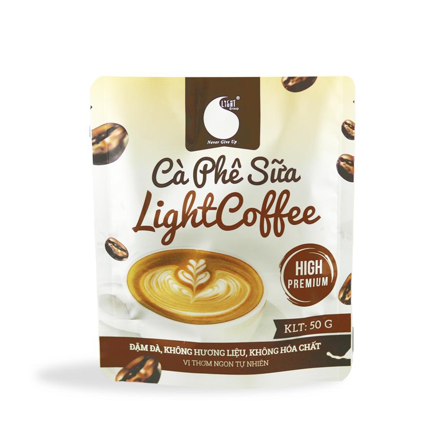 Cà phê sữa 3in1 uống liền Light Coffee vị cà phê thật không hương liệu Gói 50g