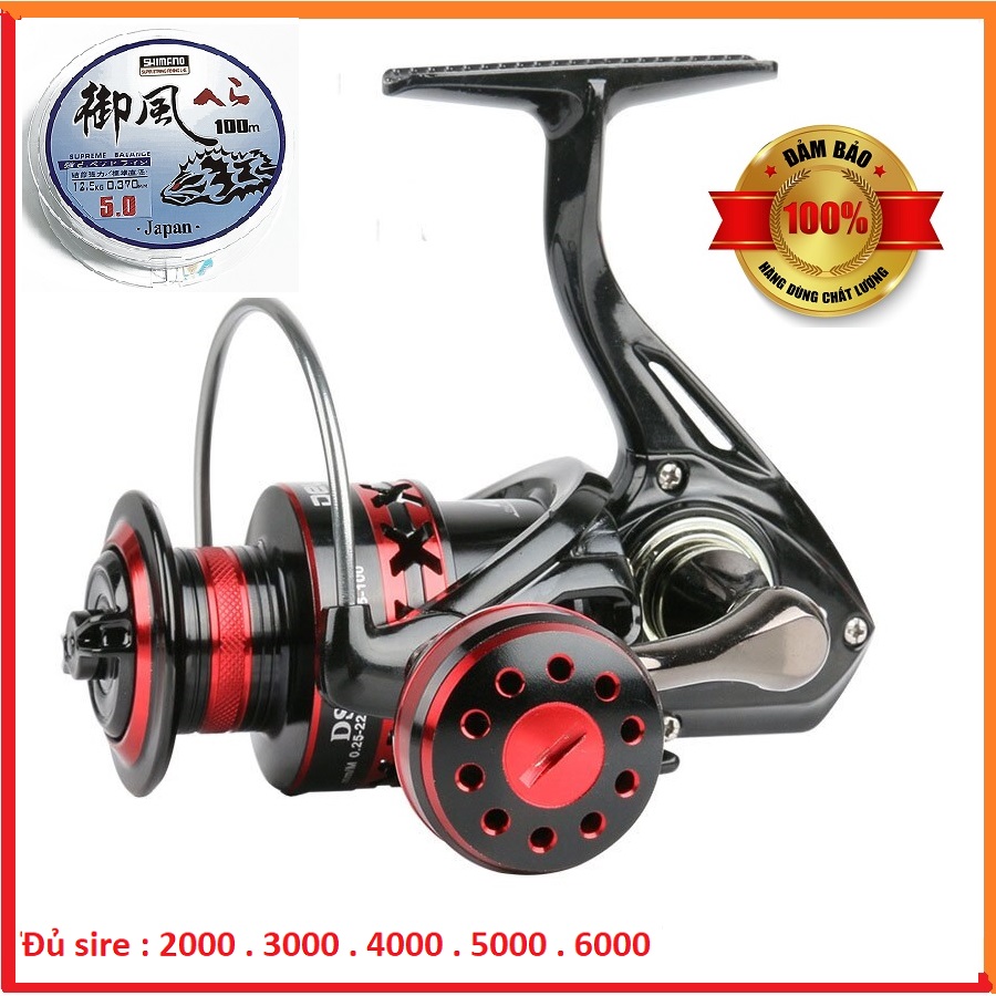 Máy câu cá kim loại - Chính hãng DEUKIO 2020 - Tặng kèm cước DS01