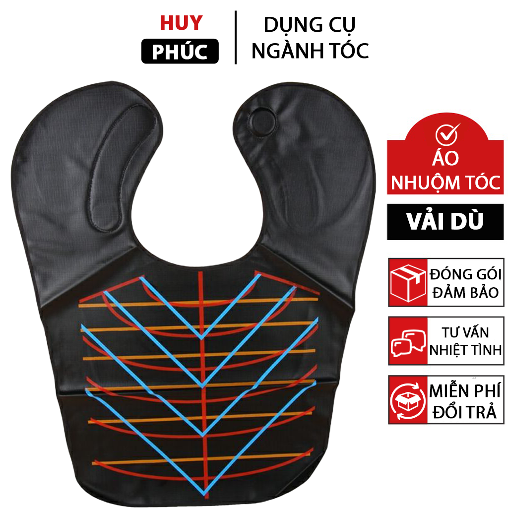Áo choàng nhuộm tóc vải dù, áo nhuộm tóc bạt nhuộm hóa chất da sắt