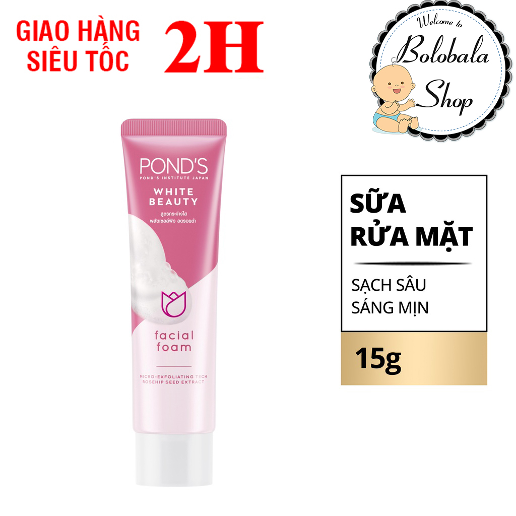 Sữa rửa mặt làm sáng da Pond's White Beauty 15g Ponds