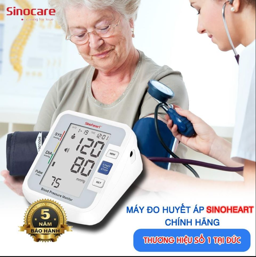 [Máy Chính Hãng] Máy Đo Huyết Áp Nói Tiếng Việt Omron Nhật Loại Tốt - Máy Đo Huyết Áp Điện Tử Sinocare Tự Động - Công Nghệ Hiện Đại Màn Hình 3D Rõ Nét Máy Đo Huyết Áp , Nhịp Tim Tự Động Chuẩn Xác , Nhanh Chóng. [Bảo Hành 5 Năm]