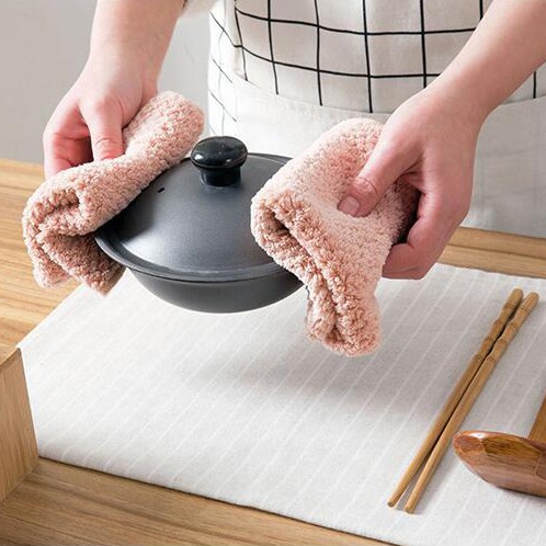 [HCM]BỘ 10 KHĂN LAU BẾP ĐA NĂNG SIÊU THẤM HÚT - KHĂN LAU CHÉN DĨA LAU NHÀ BẾP VÀ LÓT NỒI CHỐNG NÓNG (ko có móc treo)