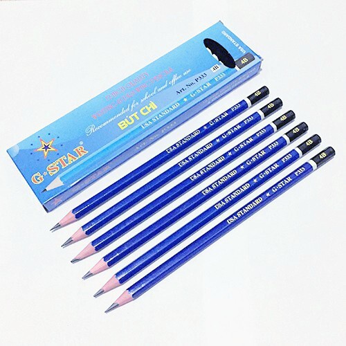 Hộp 12 cây bút viết chì gỗ gstar p333 / 333 nhiều loại 2b / 3b / 4b / 5b / 6b