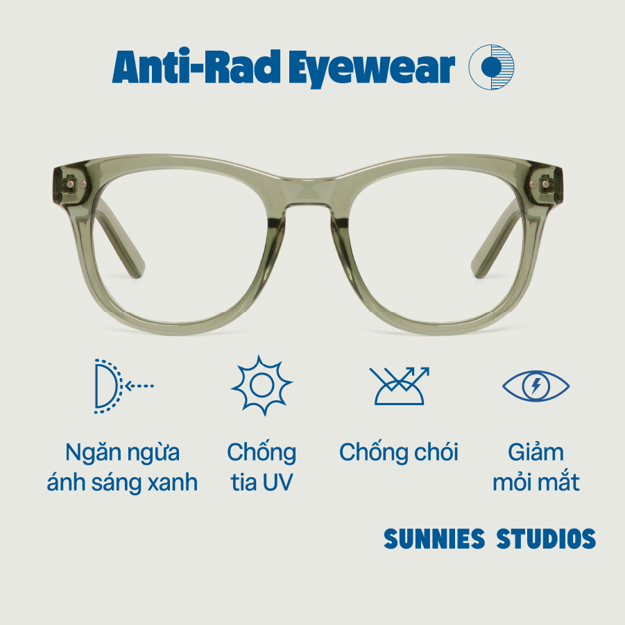 Kính Sunnies Studios Chống Ánh Sáng Xanh Juno Slate