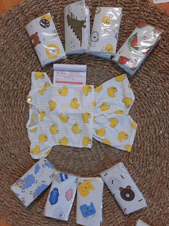 Bộ coton giấy bé trai, bé gái size 4- 17kg