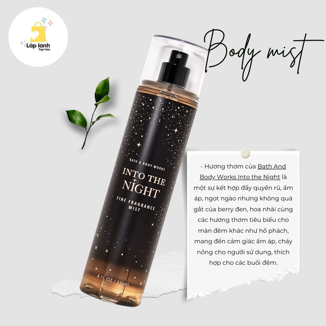 Xịt Thơm toàn thân - Body Mist Into the night Victoria's Fleur
