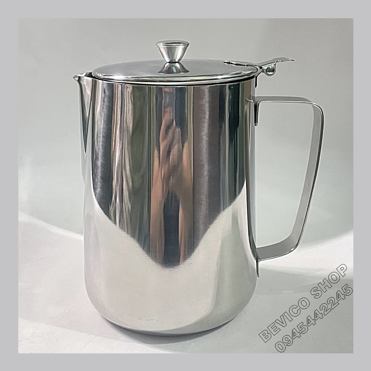 Ca mico inox 304 có nắp 600ml/1000ml/1500ml/2000ml | ca đánh sữa, đánh cà phê, đựng chất lỏng...