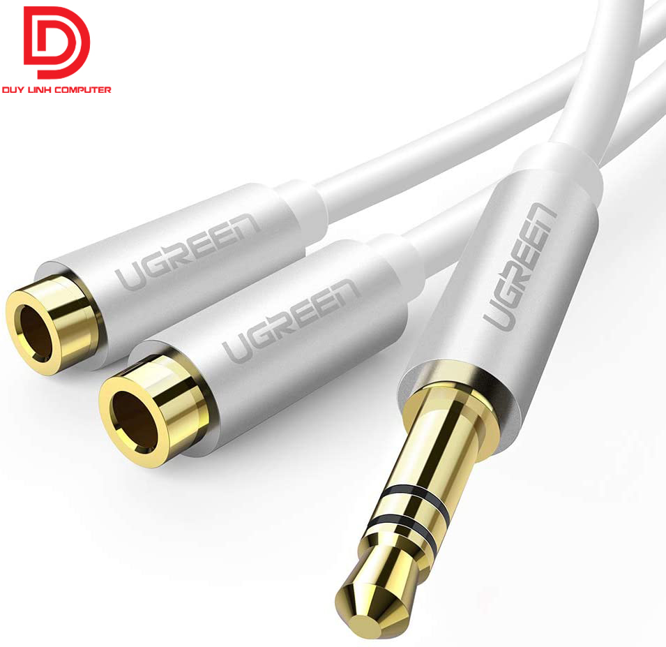 Cáp audio 3.5mm 1 ra 2 ugreen 10780
