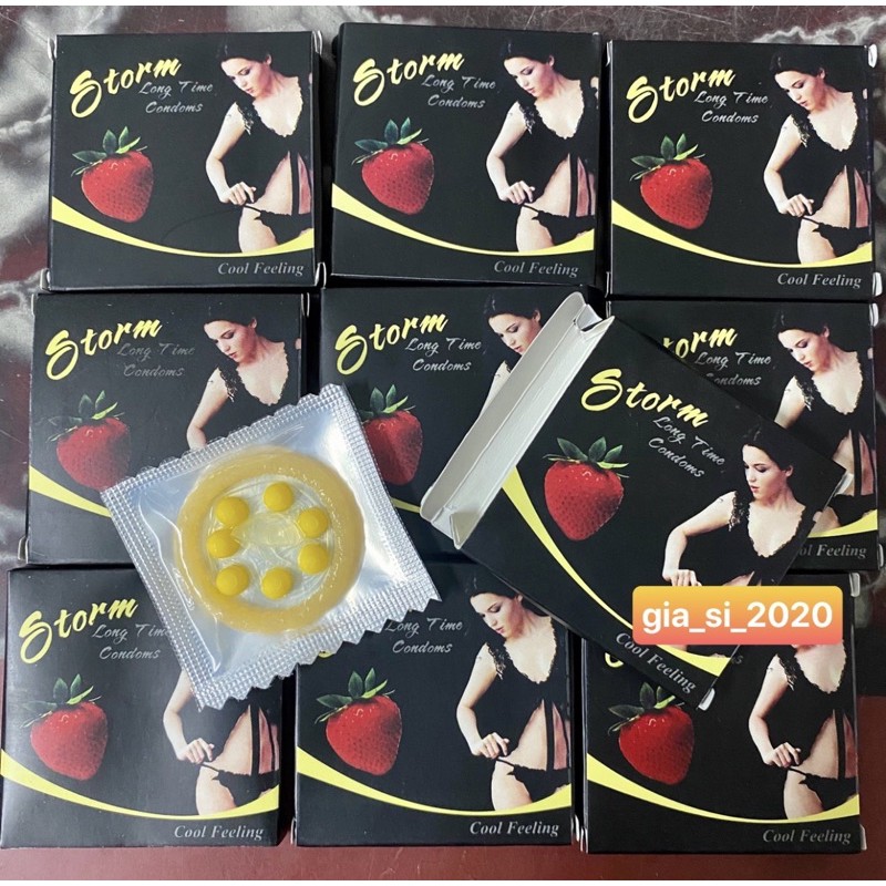 Bộ 10 Bao cao su Storm Thái Lan ( 7 bi) thiết kế phần đầu 7 bi