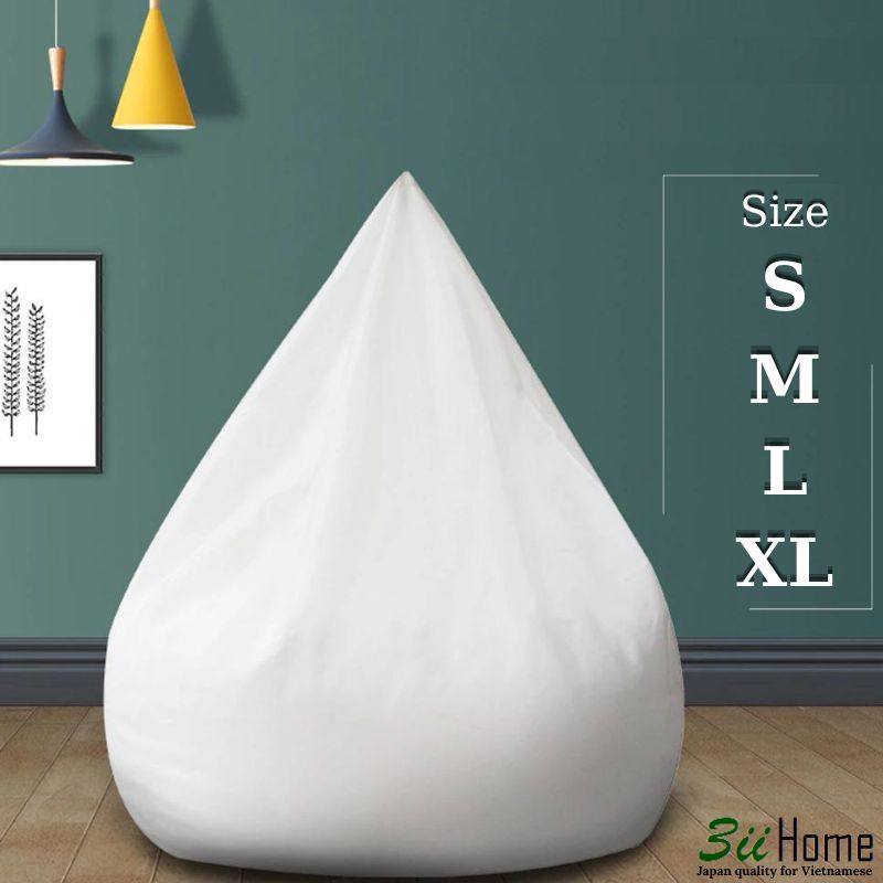 Túi đậu ghế lười 3ii Home hình trái lê có sẵn hạt xốp với kích thướt đa dạng tiện dụng chất liệu sử dụng cao cấp