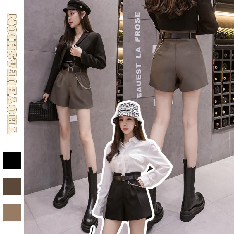 quần short nữ thiết kế THOTYEUFASHION, Quần đùi nữ ống rộng hàng Quảng Châu chất lượng cao tặng kèm thắt lưng da
