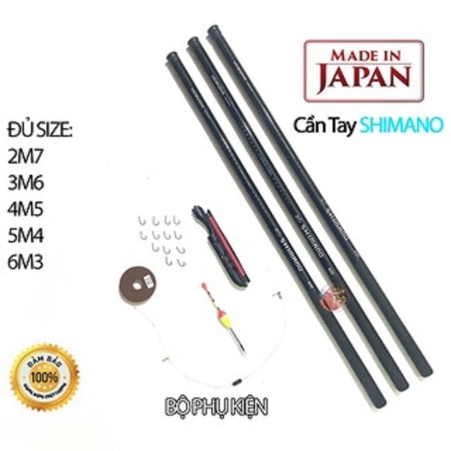 Cần câu tay shimano cacbon cao cấp, đủ size để bạn lựa chọn