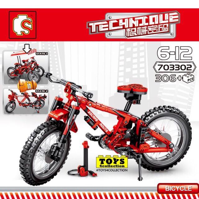Lắp ráp lego technic 703302 - mô hình xe đạp leo núi 306 chi tiết