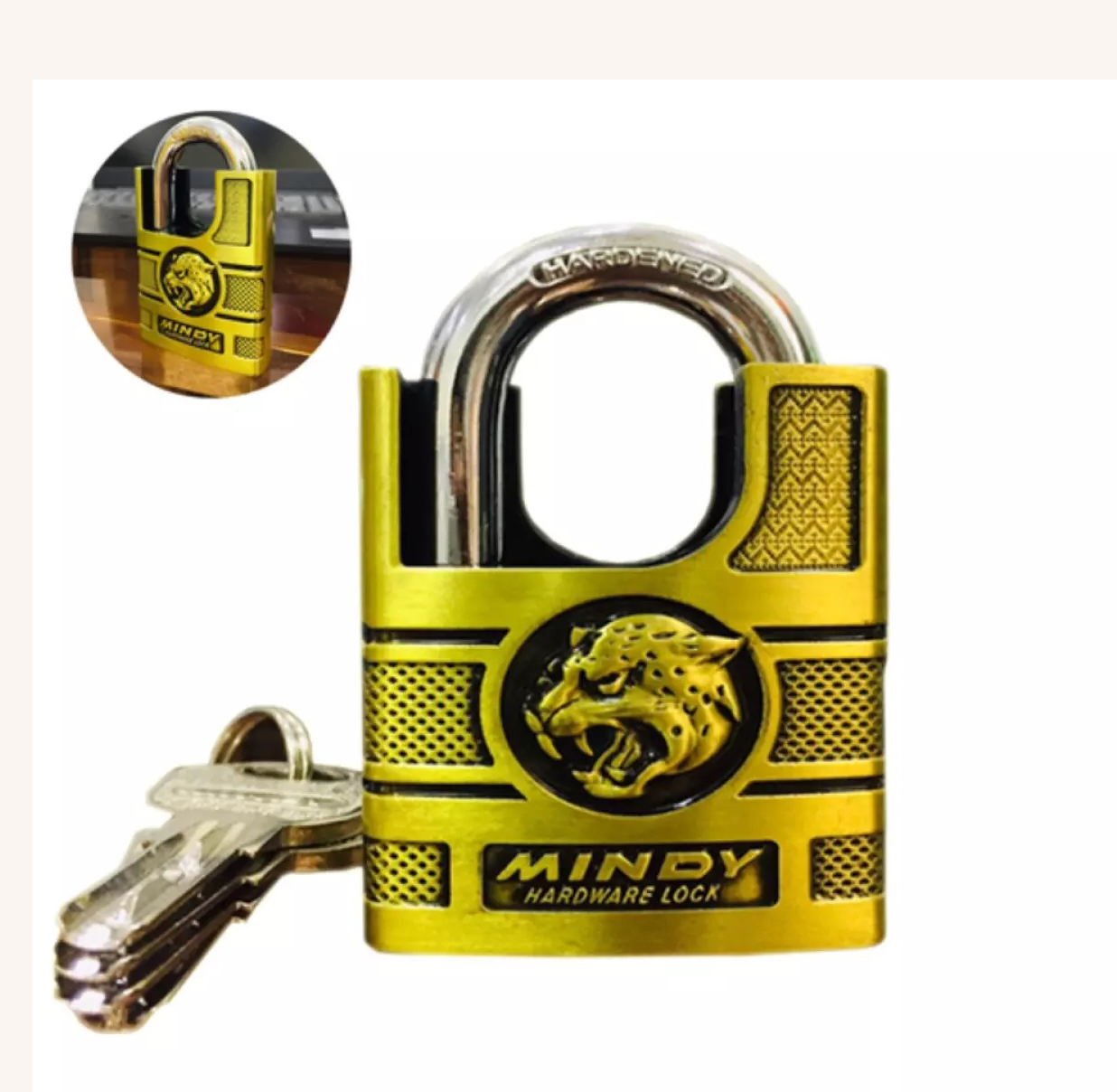 Ổ khóa mindy 60mm chống cắt loại tốt ổ khóa chắc chắn chống trộm an toàn