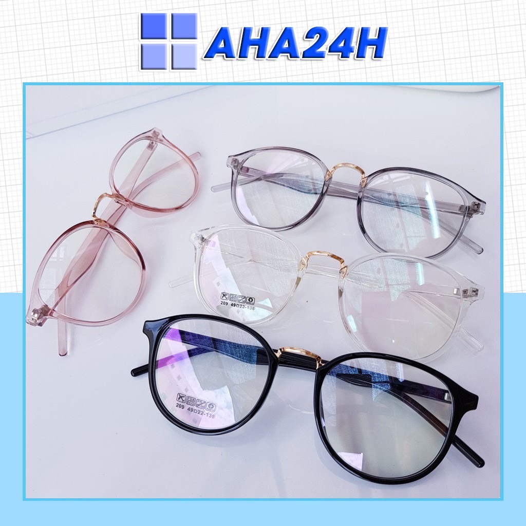 [HCM]Kính Thời Trang Nữ AH159 - Mắt kính giả cận nam nữ Gọng Dẻo Hàn Quốc Tr90 209 Siêu Xịn đẹp
