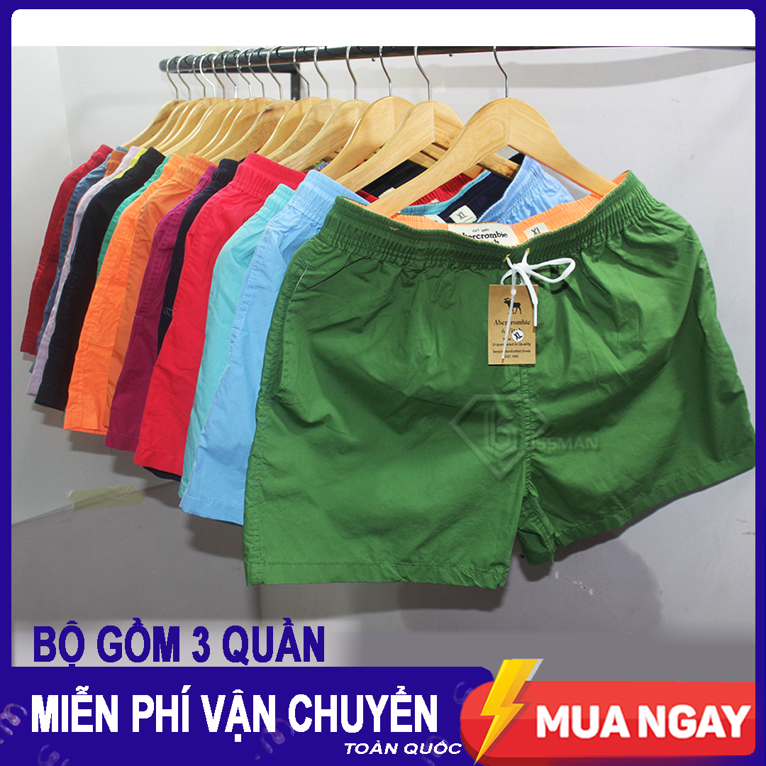 [HCM]COMBO 3 Quần Đùi Boxer Nam có túi- Quần Ngủ Nam Cao Cấp BM01 - Hàng VNXK Loại 1