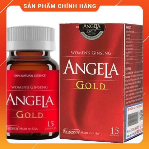 Sâm Angela Gold cải thiện sức khỏe, sắc đẹp và sinh lý nữ lọ 15 viên