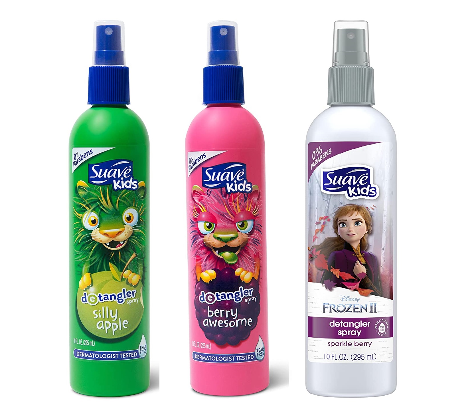 Bình xịt hương táo giúp gỡ tóc rối trẻ em Suave Kids Detangler Spray Silly Apple/Berry Awesome/Sparkle Berry 295ml (Mỹ)