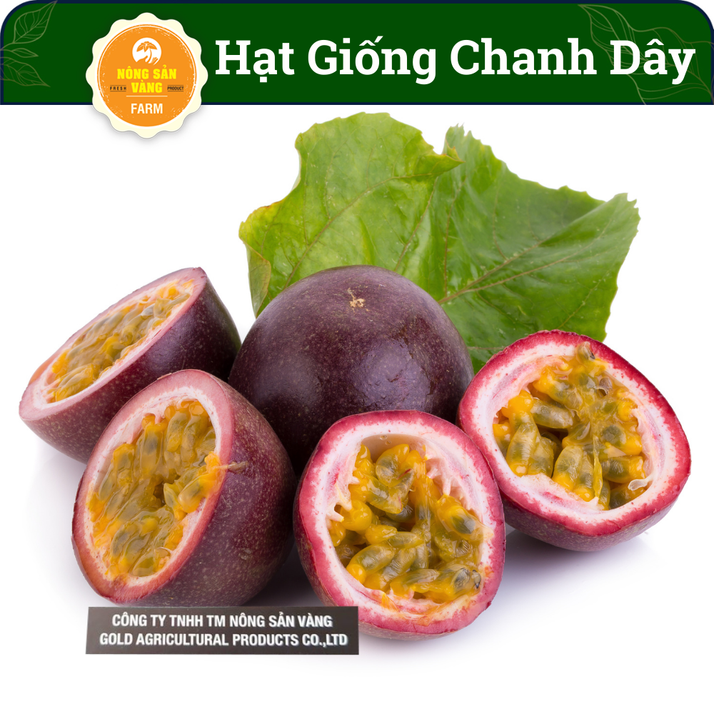 Hạt giống Chanh Leo (Chanh Dây) Thân Cây Trơn, Bò Leo, Có Ít Lông Tơ Và Nhiều Tua Cuốn, Thích Hợp Cho Hiên Nhà Của Bạn (Gói 50 Hạt) - Nông Sản Vàng