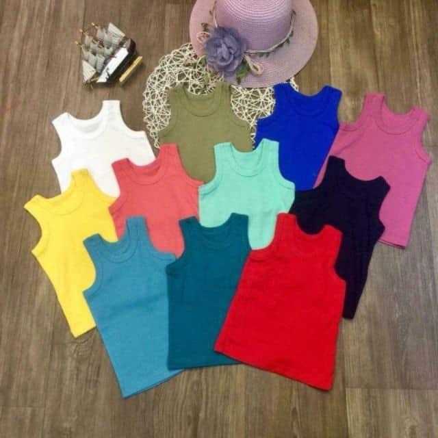 Combo 5 áo thun ba lỗ, áo ba lỗ bé trai, bé gái size 1