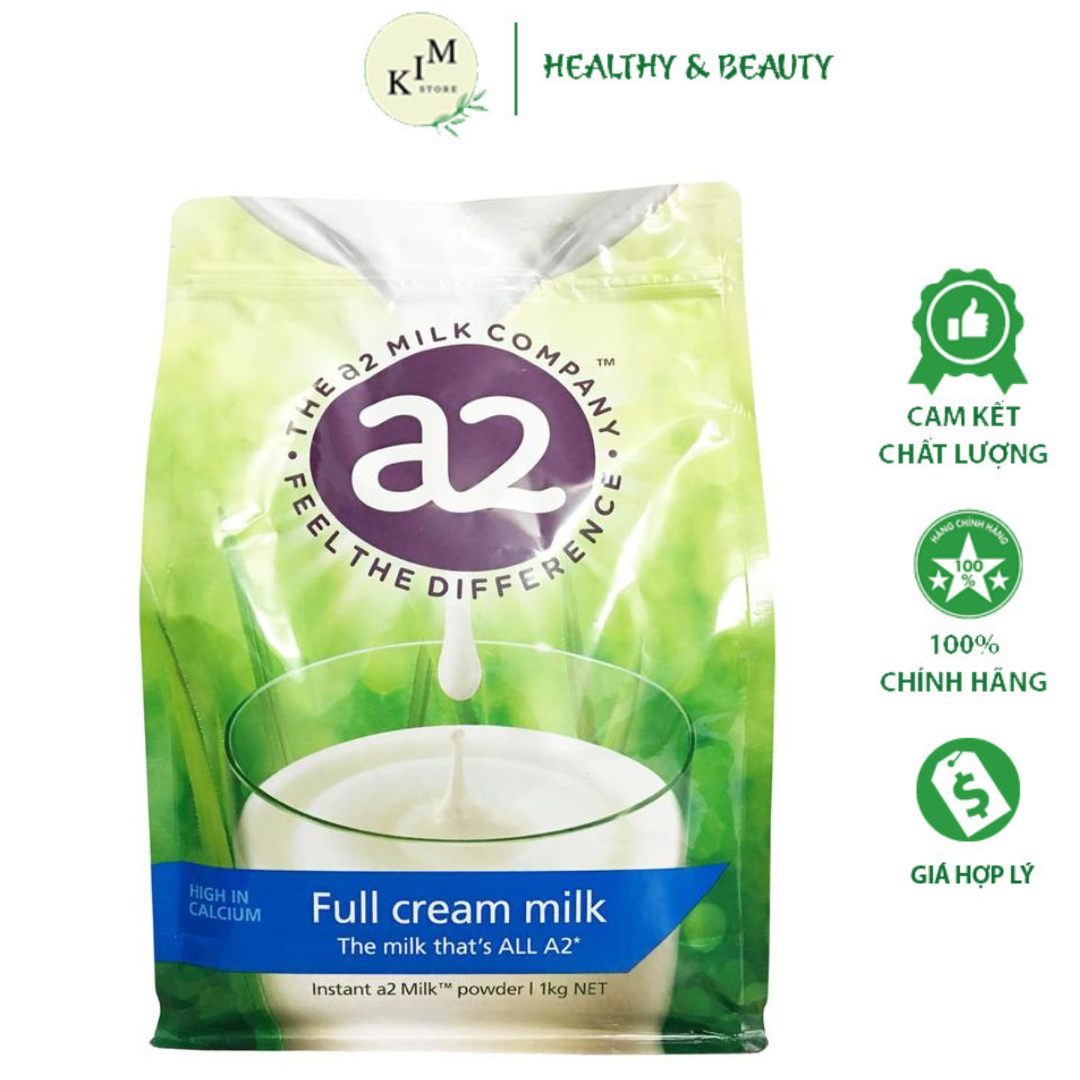 Sữa A2 Nguyên Kem Dạng Bột Úc Bịch 1KG Chính Hãng Giúp Bổ Sung Dinh Dưỡng