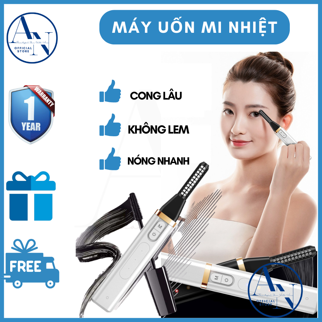 Máy uốn mi nhiệt siêu cong và cong lâu gấp 10 lần kẹp uốn mi thông thường ANA - kiểu máy Uốn mi siêu nhanh, kẹp uốn mi, chuốt mi điện, chuốt mi nhiệt