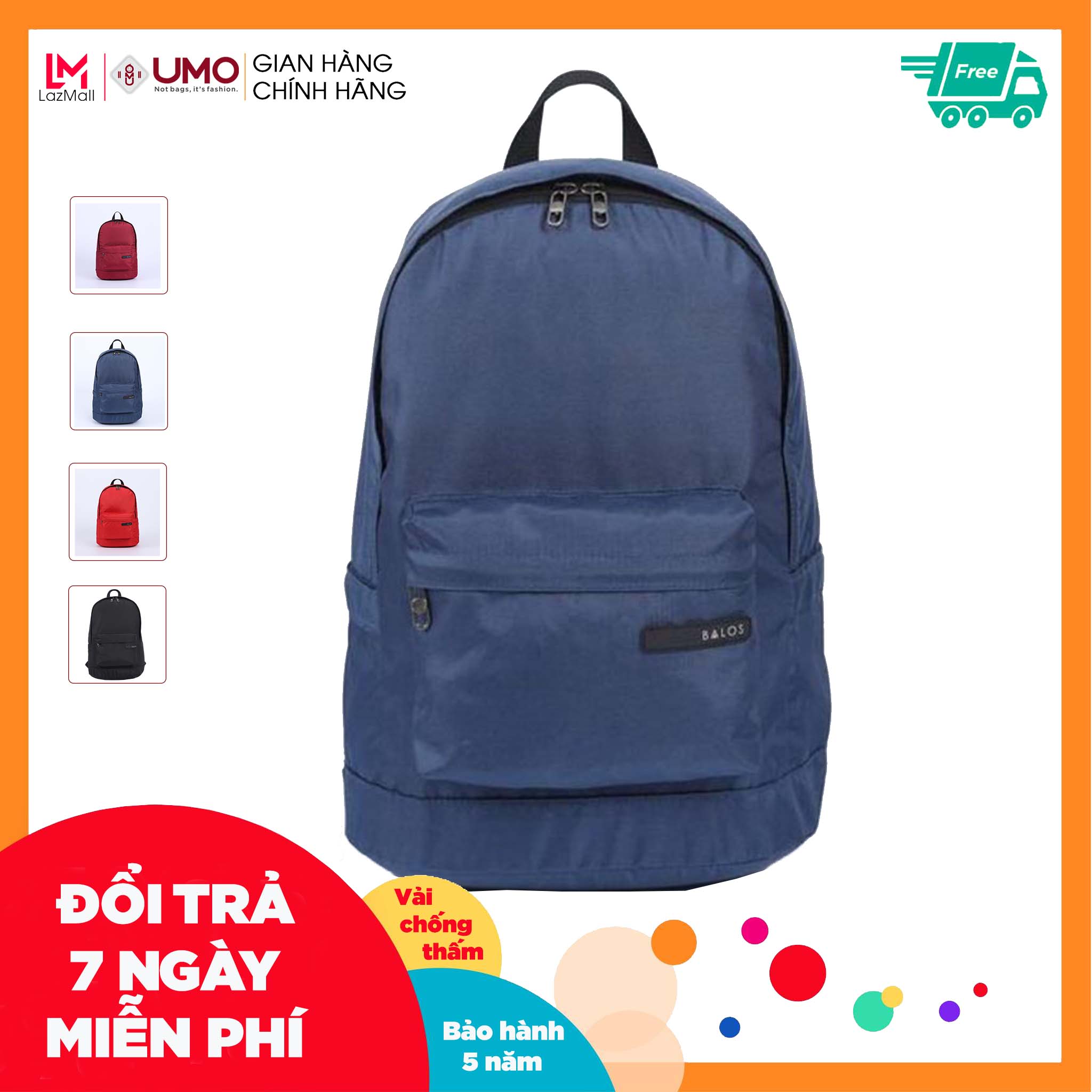 Balo laptop 14 inch balos active backpack unisex nhiều màu, chống thấm, bảo hành 5 năm, khóa kéo hàn quốc - balo laptop nam, balo laptop nữ, balo chống thấm, balo chống sốc, balo du lịch, balo đa năng, balo đi học vải bố dày - umo.vn