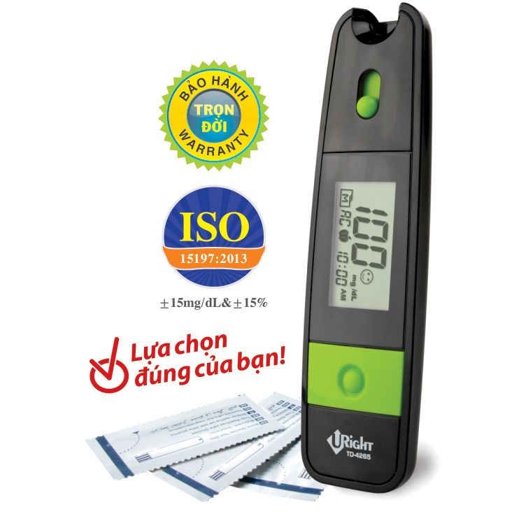 máy đo đường huyết uright td-4265 + tặng kèm 25 que thử đường huyết 1