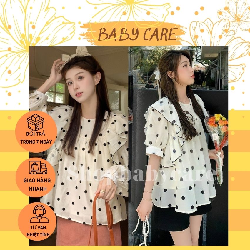 [ CHẤT MÁT M260] ÁO BẦU BABYDOLL CÁNH TIÊN CHẤM BI MỀM MỊN- ÁO TƠ LỤA 2 LỚP CHẤT ĐẸP MẶC HÈ THOẢI MÁI