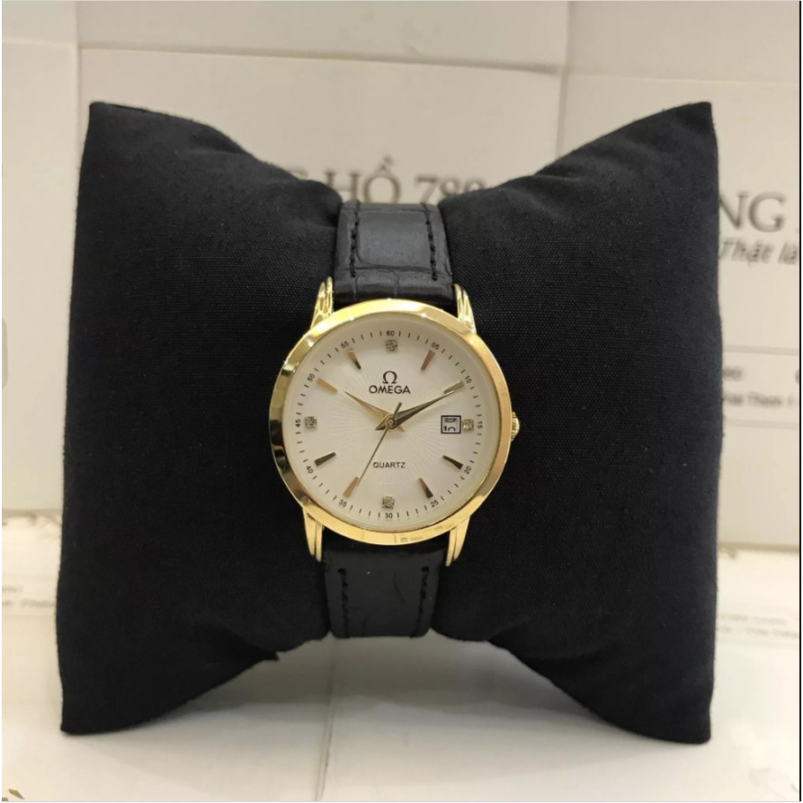 Đồng hồ Omega Nam nữ dây da đính đá tính tế