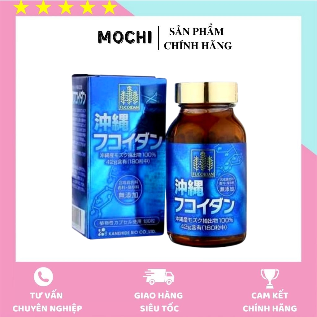 Viên tảo uống hỗ trợ ung thư fucoidan okinawa xanh 180 viên - nhật bản