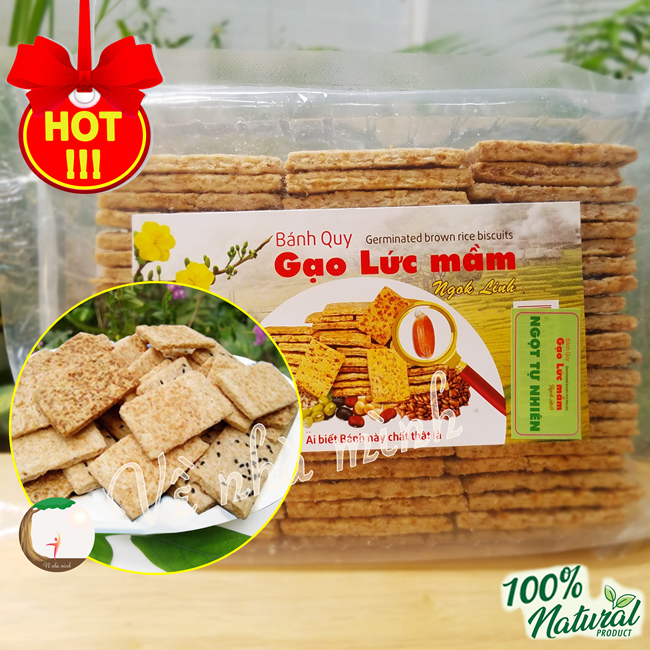 [HCM]BÁNH QUY GẠO LỨT MẦM NGOK LINH Vị ngọt tự nhiên dành cho người ăn thực dưỡng ăn chay ăn ít đường trẻ nhỏ và người già ăn dặm