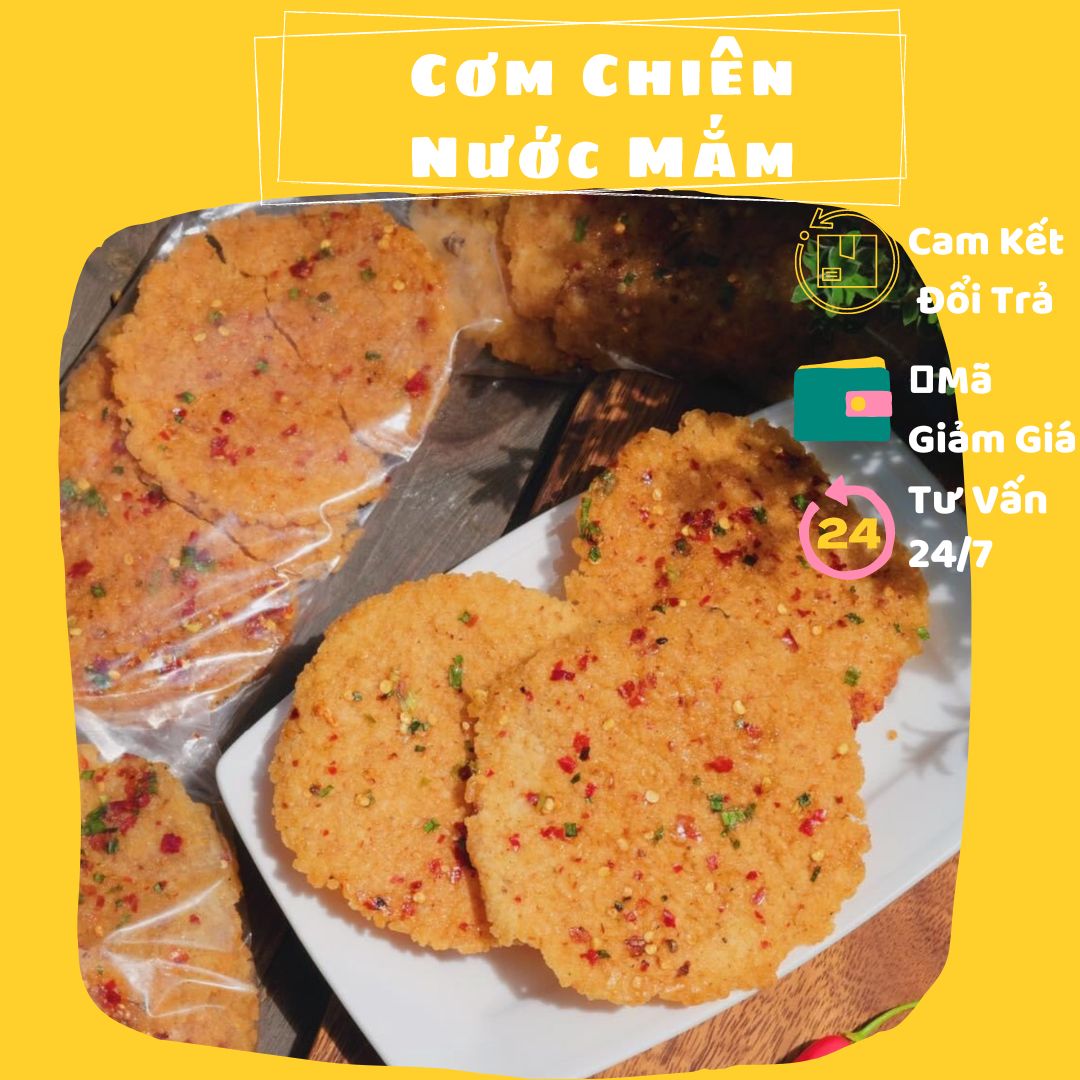 Cơm Chiên Nước Mắm - Bịch 3 Miếng - cơm chiên giòn cùng nước mắm mỡ hành - Shop Mẹ Bắp