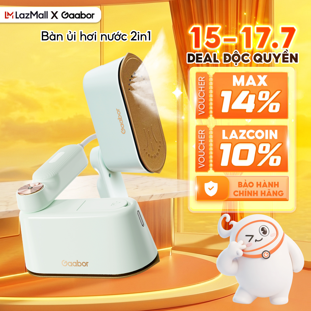 Bàn ủi hơi nước cầm tay gấp gọn Gaabor HM-M01A làm nóng nhanh 2 chế độ là nước và là khô tiện lợi - Bảo hành 12 tháng 1 đổi 1