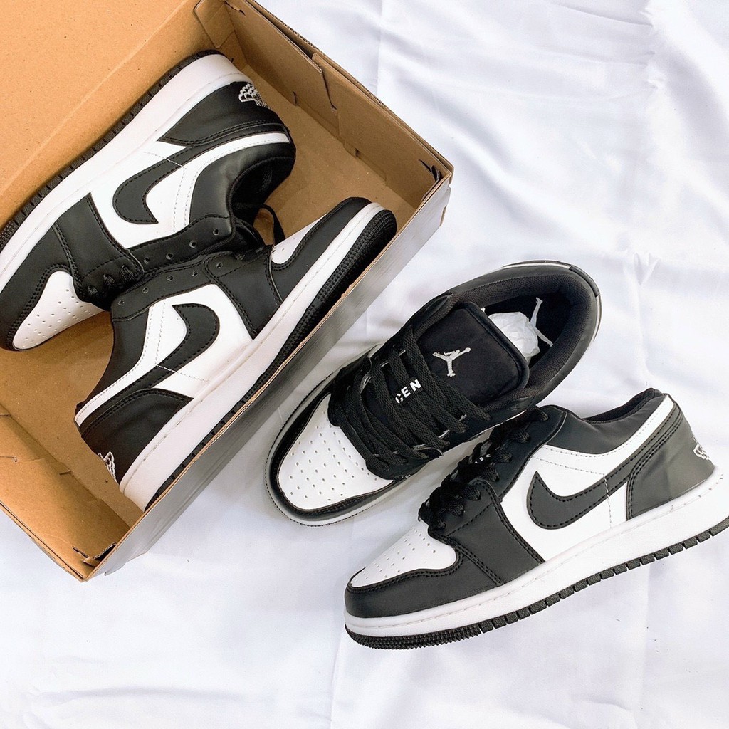 [Tặng Tất + Full Hộp] Giầy Thể Thao SNEAKER JORDAN1 LOW ĐEN ,GIÀY JOCDAN AIR FORCE ONE Thấp Cổ Hót Nhất Năm 2021