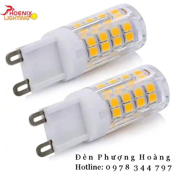 Bóng đèn G9 LED 5W chân ghim lắp đèn trang trí đèn chùm đèn thả