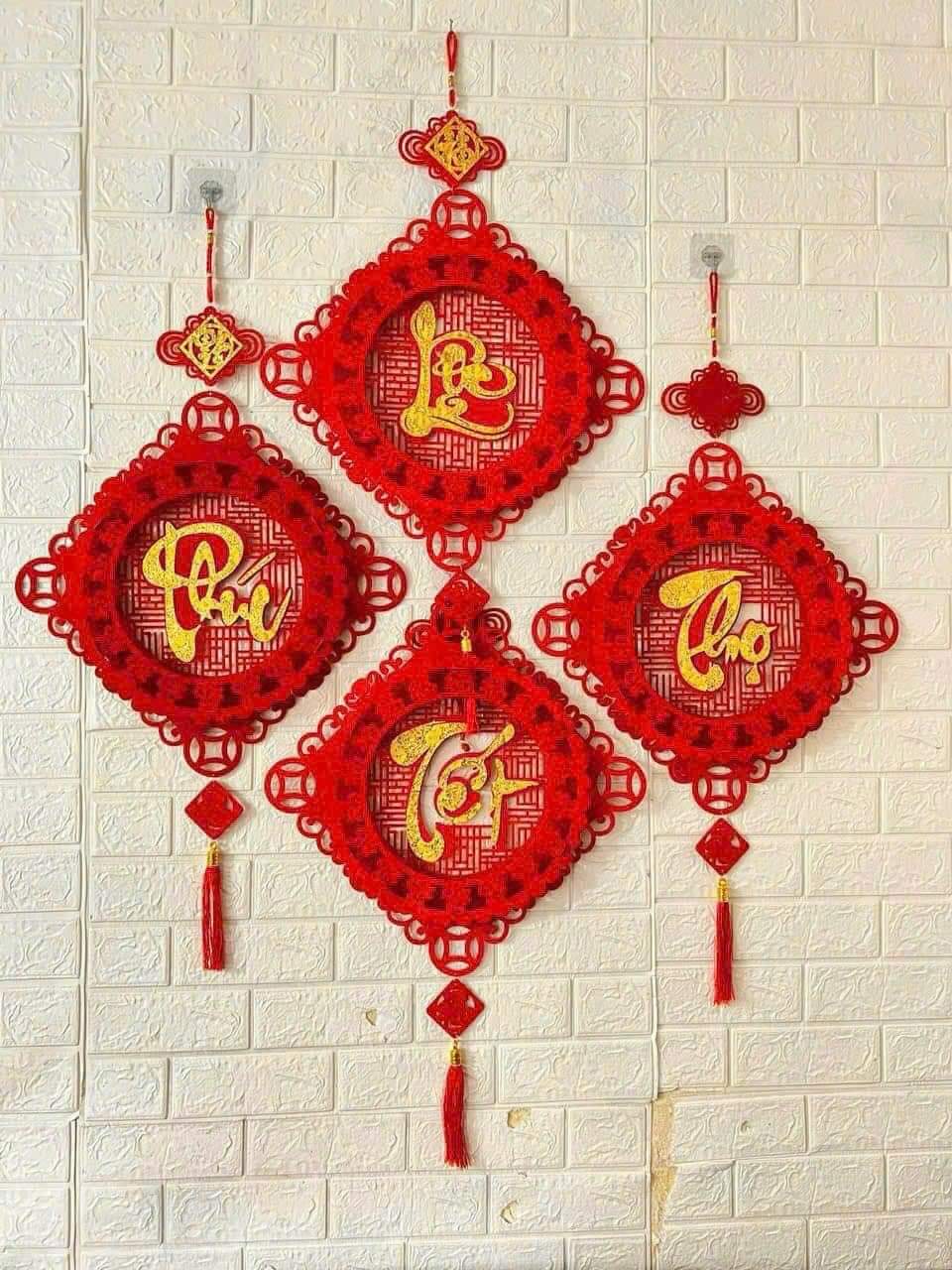 Khánh vuông chữ phúc , lộc , thọ , tết