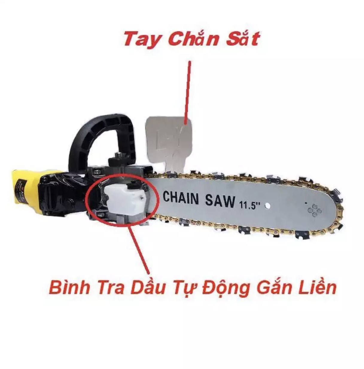 Lưỡi cưa xích luoi cua xich gan may mai-bộ chuyển dổi cưa xích có bình dầu