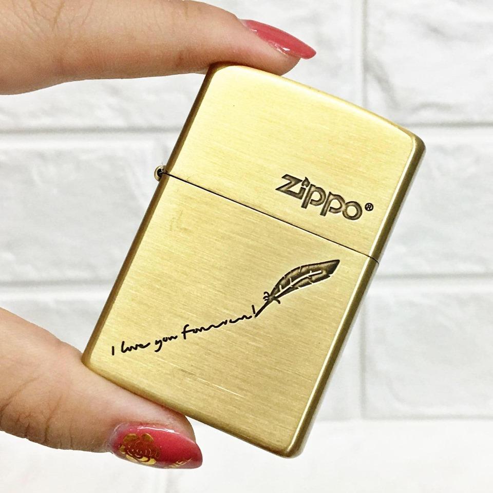 Bật lửa zippo mỹ - đồng khắc chữ i love you forever