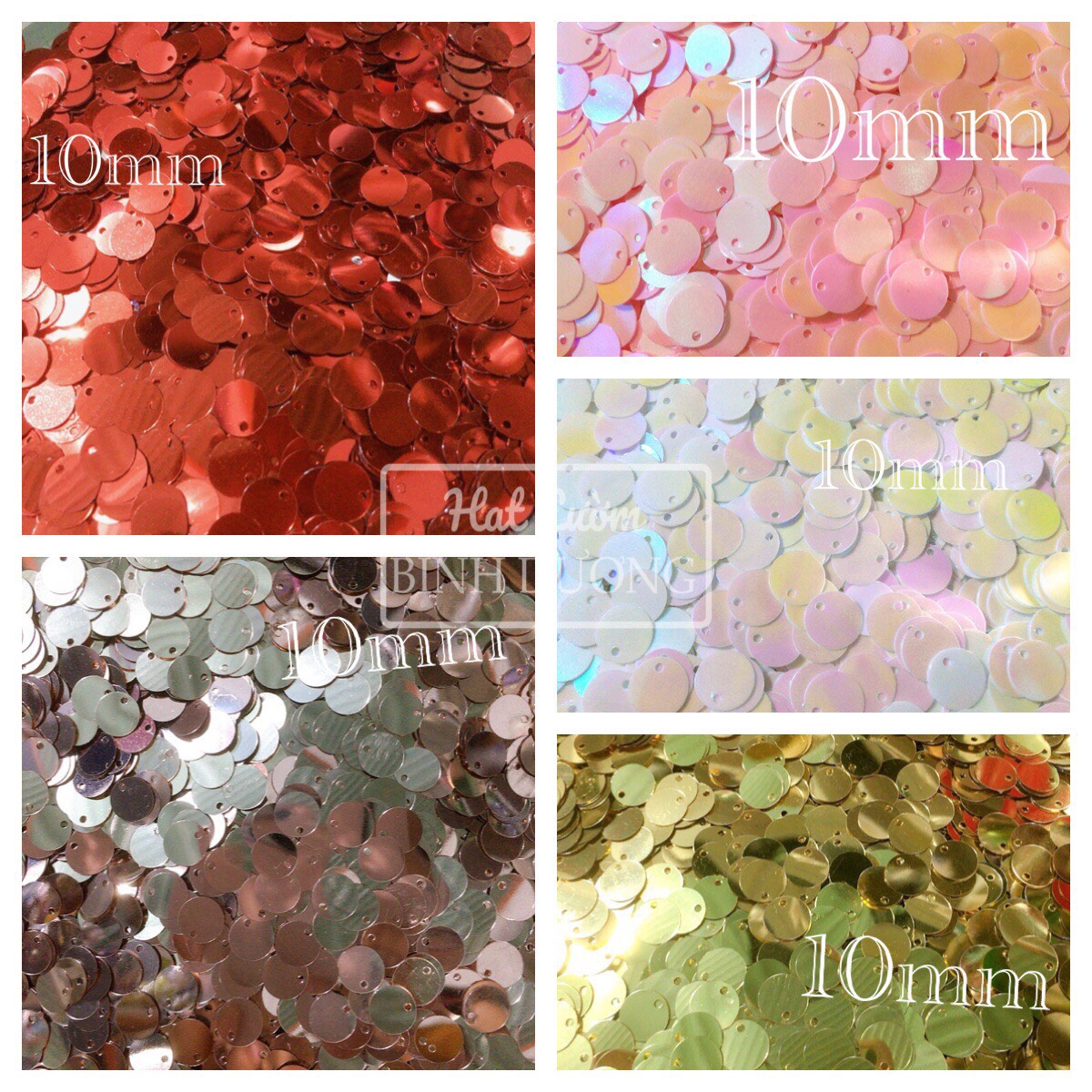 2000 miếng kim sa treo bóng đẹp size 10mm trang trí áo váy khoảng 50gr