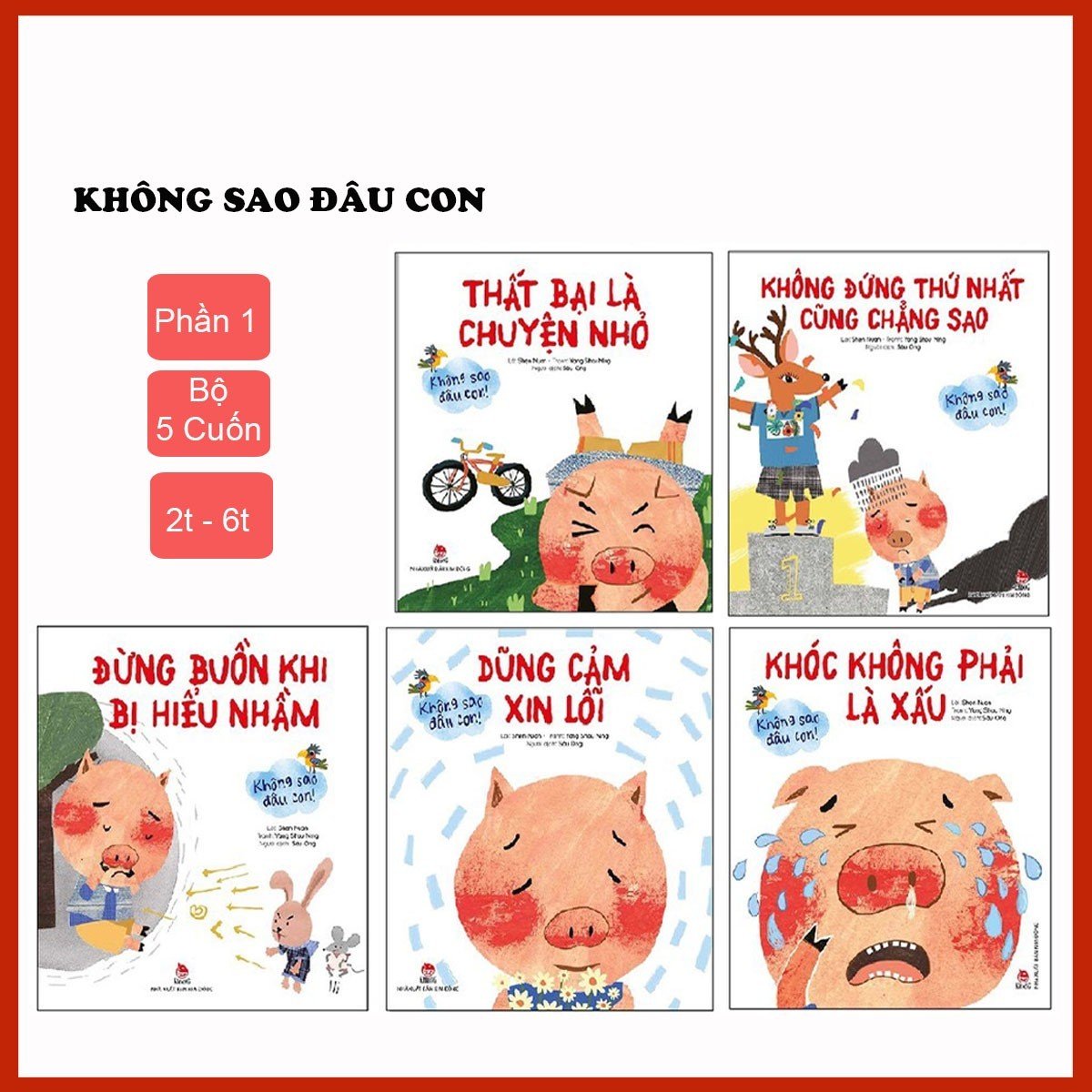 Combo 5 Cuốn Sách dạy kỹ năng sống cho trẻ em: Không Sao Đâu Con