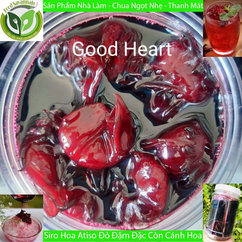 [ ĐẶC SẢN ĐÀ LẠT ] Siro Hoa Atiso Đỏ Đậm Đặc Còn Cánh Hoa Nhà Làm Thơm Ngon - Giá Cực Rẻ - Hũ 500g, Siro Pha Nước Uống Giải Khát, Chua Ngọt Nhẹ - Thanh Mát, Tăng Sức Đề Kháng, ATVSTP, Siro Đá Bào, Thức Uống Giải Nhiệt Mùa Hè