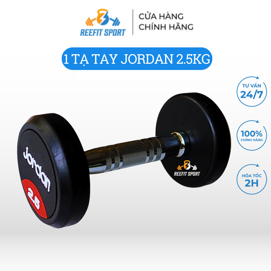 Tạ tay cao su Jordan 2.5kg cao cấp