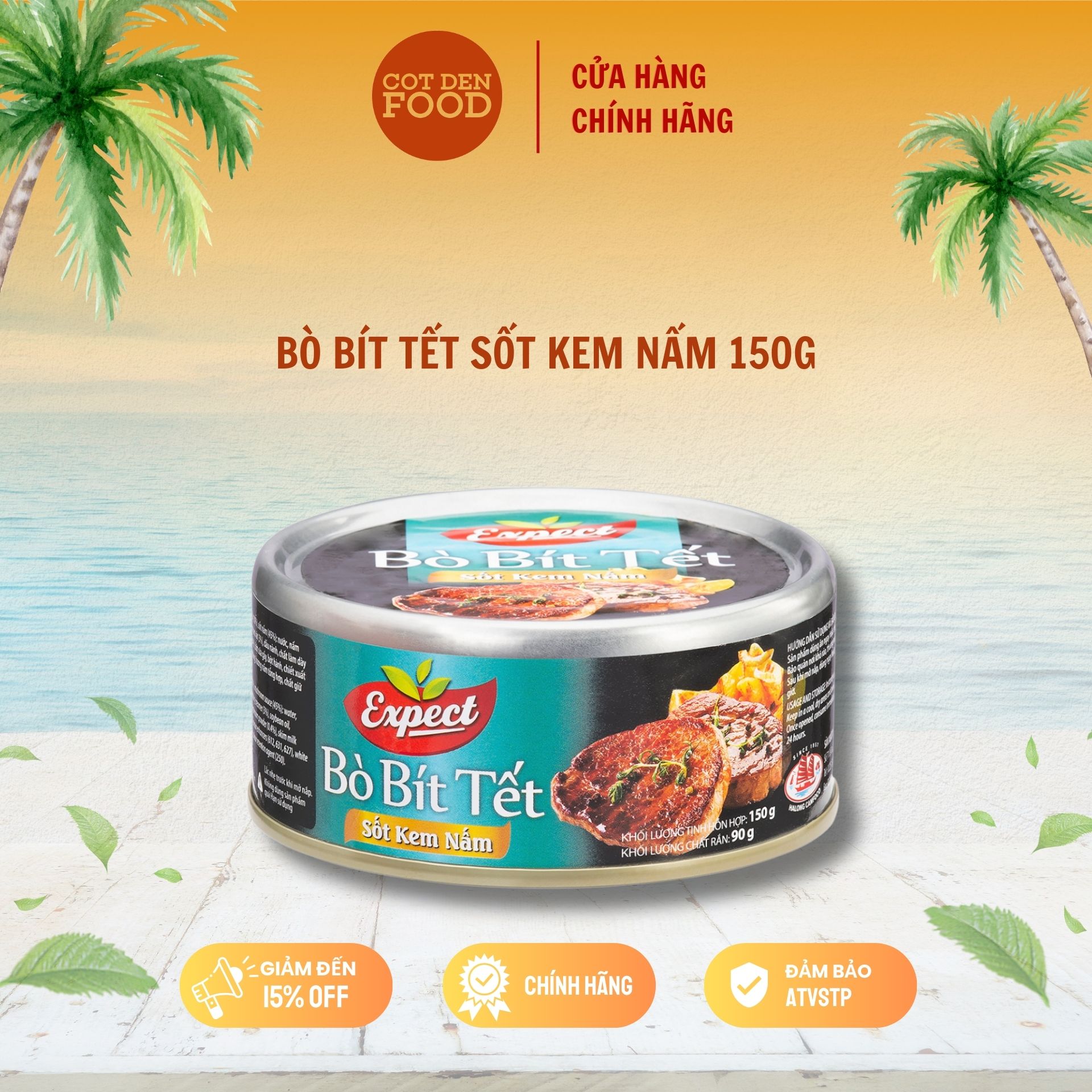 Bò bít tết sốt kem nấm expect 150g