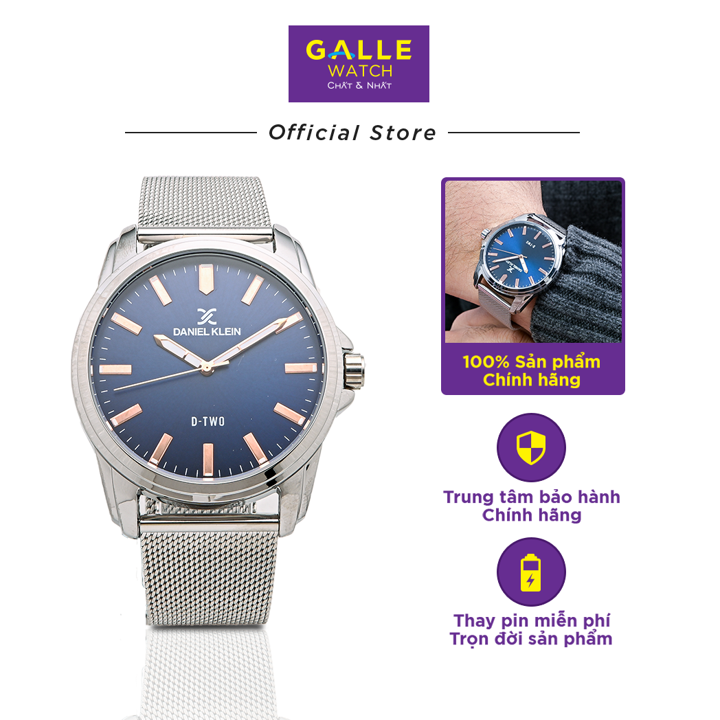 Đồng Hồ Nam DANIEL KLEIN Chính Hãng - Galle Watch Store - Đồng Hồ Mặt Kính Cứng Dây Đeo Thép Cao Cấp Không Gỉ, Chống Nước, Đồng Hồ Nam Sang Trọng, Cao Cấp Bảo Hành 24 Tháng, Thay Pin Miễn Phí Trọn Đời DK.1.12625