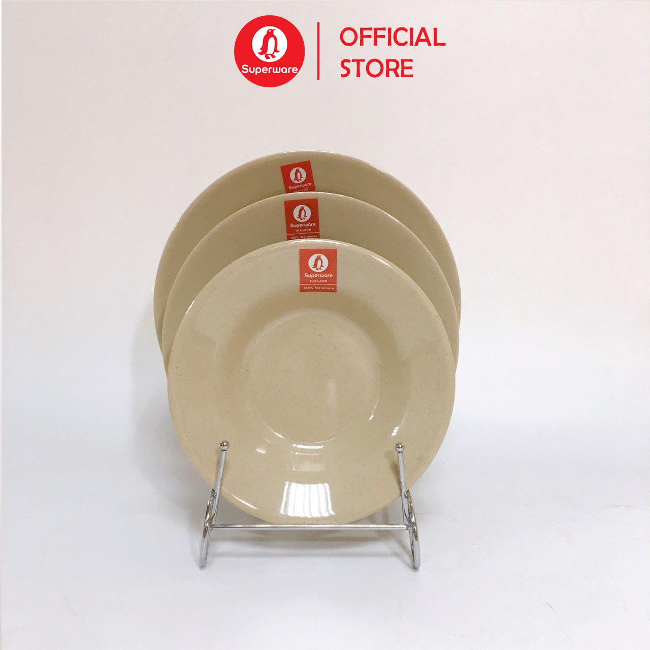 Đĩa sâu SUPERWARE Nhựa Phíp 100% Melamine Nâu Đá - Stone