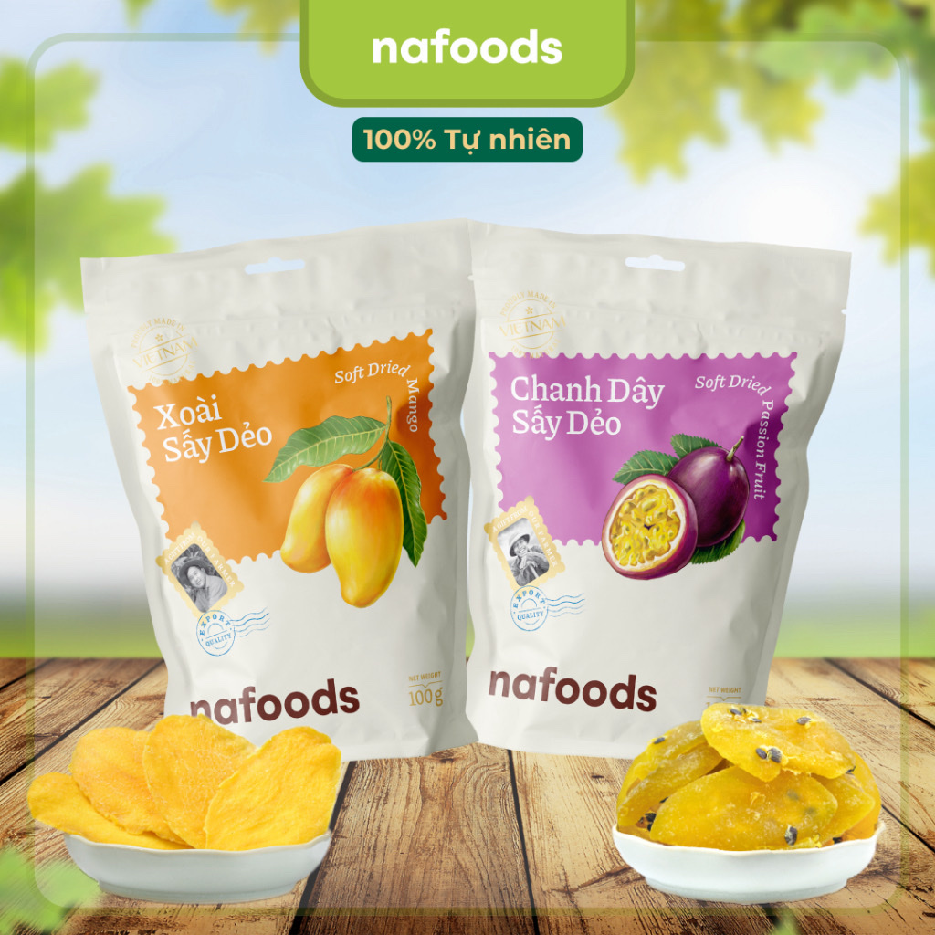 Combo Xoài sấy dẻo & Chanh leo sấy dẻo Nafoods
