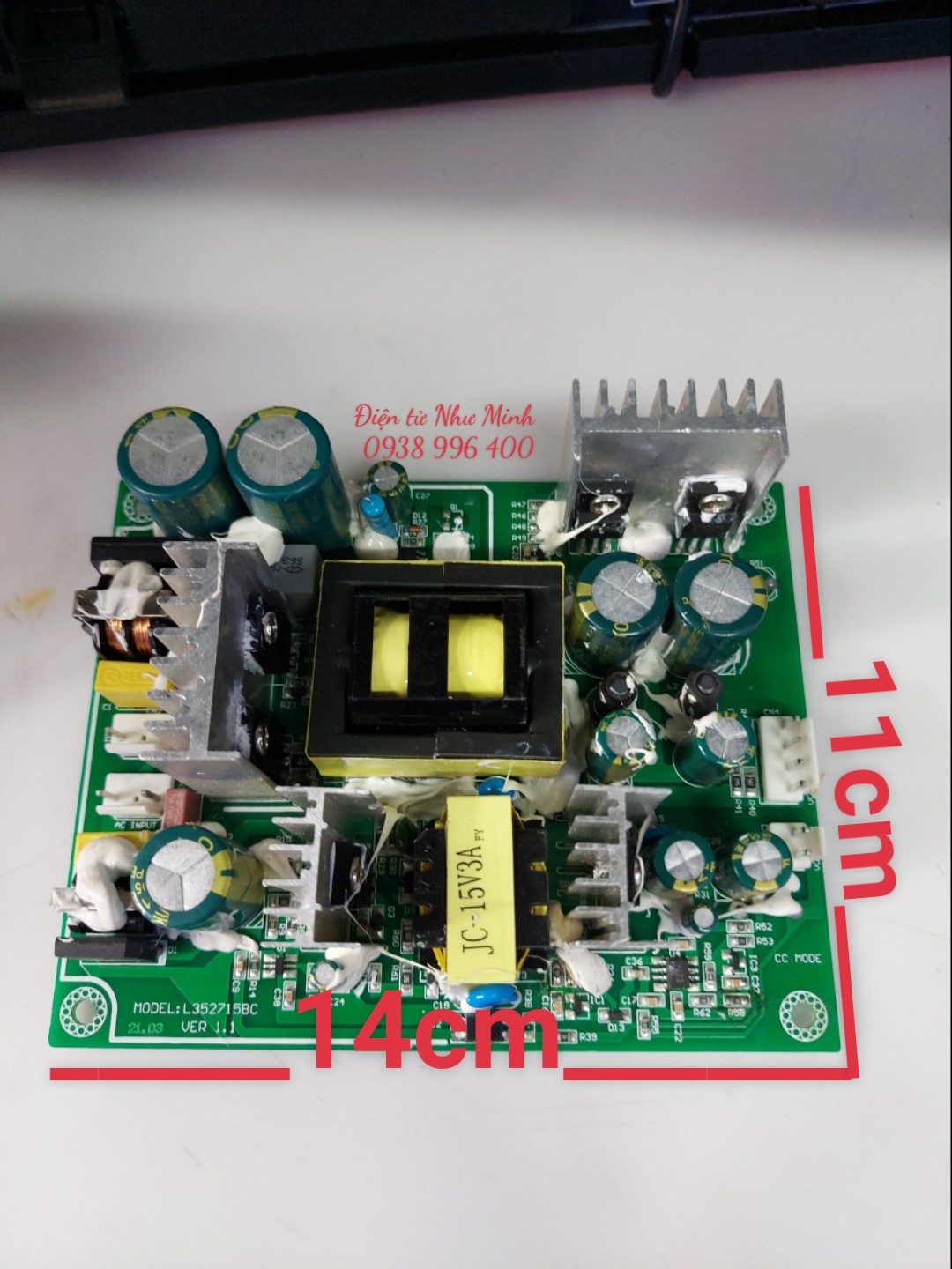 Nguồn Xung thùng kéo 35v đôi - 15v đơn